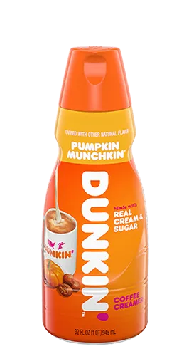 Dunkin’<sub>®</sub> PUMPKIN MUNCHKIN™ Coffee Creamer 32 FL OZ